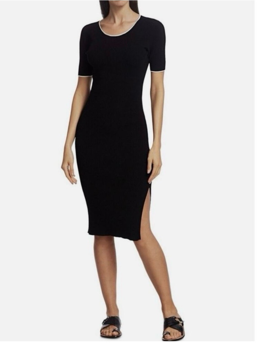 Rag & Bone Ribbed Midi Dress with Side Slit NWT